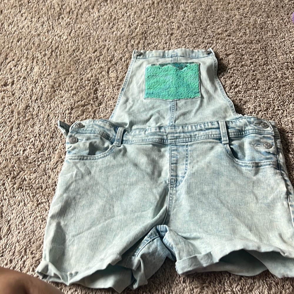 Jean overall shorts